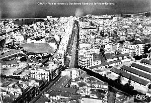 Oran - Vue aerienne sur le Bd Joffre ex-National